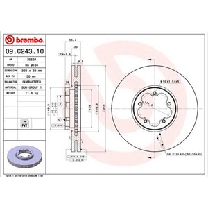 09.C243.10 Bromsskiva BREMBO - Top1autovaruosad