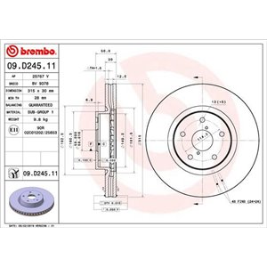 09.D245.11  Brake disc BREMBO 