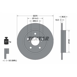 92164003 Тормозной диск TEXTAR - Top1autovaruosad