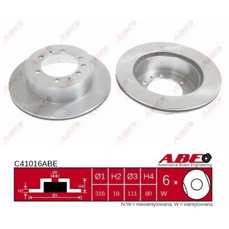 C41016ABE  Brake disc ABE 