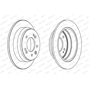 DDF1618C  Brake disc FERODO 