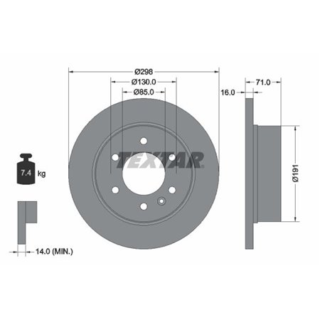 93143303 Brake Disc TEXTAR