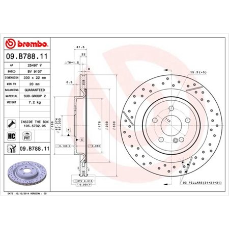 09.B788.11 Jarrulevy BREMBO