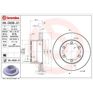 09.C639.21 Piduriketas BREMBO - Top1autovaruosad