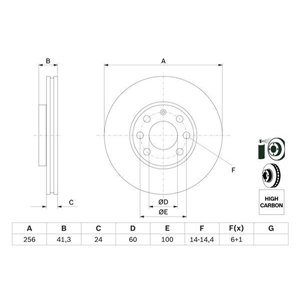 0 986 478 881 Тормозной диск BOSCH     