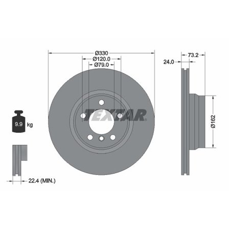 92242003 Brake Disc TEXTAR