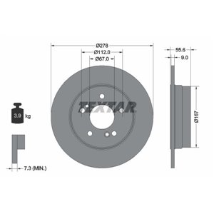 92032703 Тормозной диск TEXTAR - Top1autovaruosad