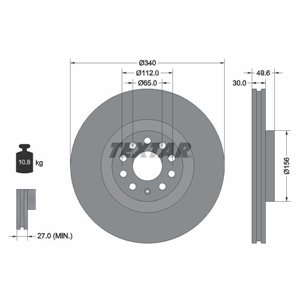 92229803 Тормозной диск TEXTAR - Top1autovaruosad