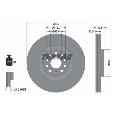 92229803 Brake Disc TEXTAR