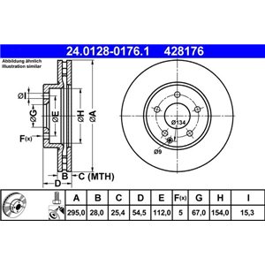 24.0128-0176.1 Тормозной диск ATE - Top1autovaruosad