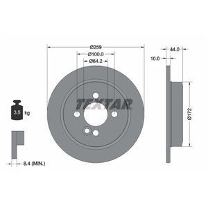 92175003 Тормозной диск TEXTAR     