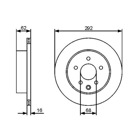 0 986 479 C12 Тормозной диск BOSCH