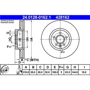 24.0128-0162.1 Тормозной диск ATE - Top1autovaruosad