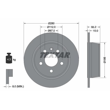 92074503 Brake Disc TEXTAR