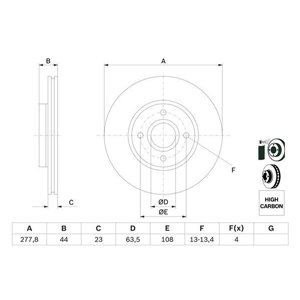 0 986 479 659 Bromsskiva BOSCH - Top1autovaruosad