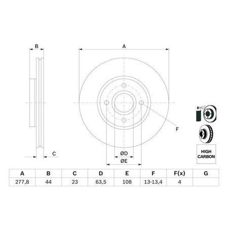 0 986 479 659 Brake Disc BOSCH