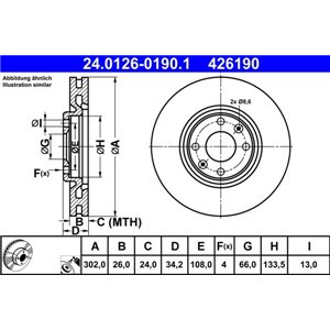 24.0126-0190.1 Brake Disc ATE - Top1autovaruosad