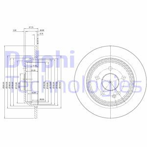 BG4063C  Brake disc DELPHI 