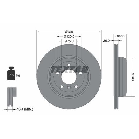 92122703 Brake Disc TEXTAR