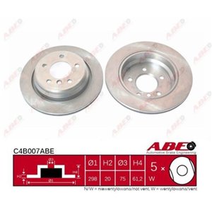 C4B007ABE Тормозной диск ABE      - Top1autovaruosad