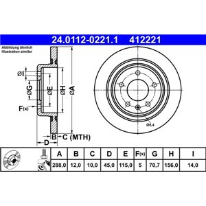 24.0112-0221.1 Тормозной диск ATE     