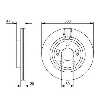 0 986 479 537 Brake Disc BOSCH