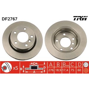 DF2767 Bromsskiva TRW - Top1autovaruosad