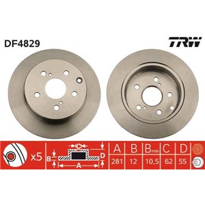 DF4829 Brake Disc TRW - Top1autovaruosad