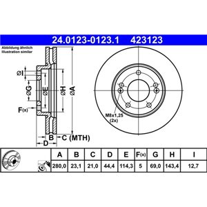 24.0123-0123.1 Brake Disc ATE - Top1autovaruosad