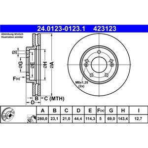24.0123-0123.1 Тормозной диск ATE - Top1autovaruosad
