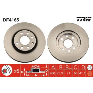 DF4165 Piduriketas TRW - Top1autovaruosad