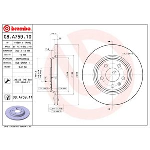 08.A759.11 Тормозной диск BREMBO     