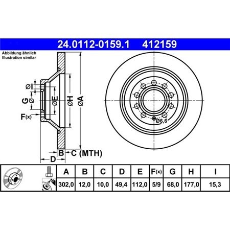 24.0112-0159.1 Brake Disc ATE