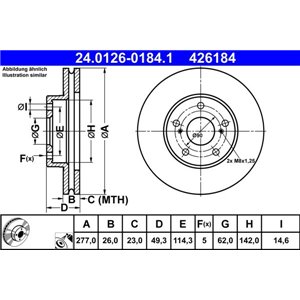 24.0126-0184.1 Тормозной диск ATE     