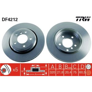 DF4212  Brake disc TRW  - Top1autovaruosad