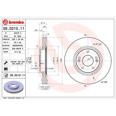 09.D210.11 Jarrulevy BREMBO