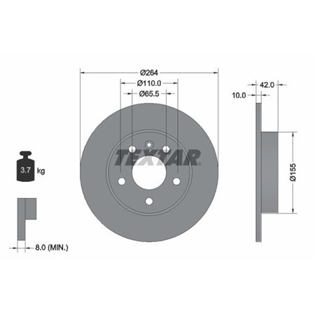 92092103 Brake Disc TEXTAR