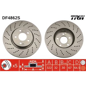 DF4862S Тормозной диск TRW      - Top1autovaruosad