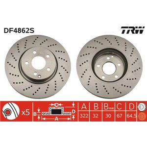 DF4862S Тормозной диск TRW - Top1autovaruosad