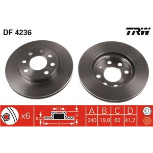 DF4236  Brake disc TRW  - Top1autovaruosad