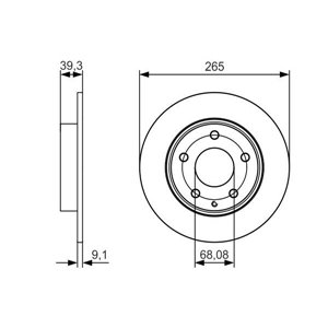 0 986 479 C26 Bromsskiva BOSCH - Top1autovaruosad