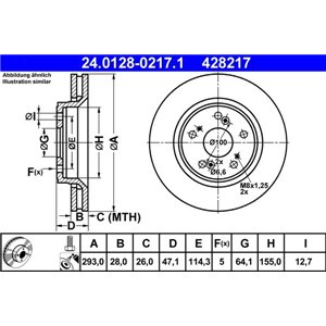 24.0128-0217.1  Brake disc ATE 