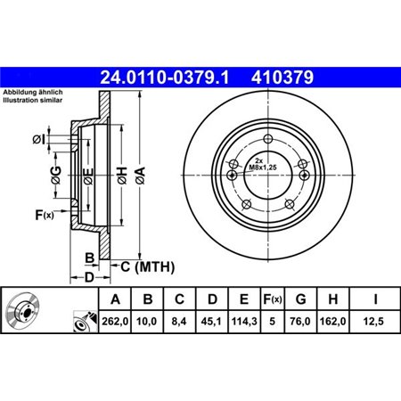 24.0110-0379.1 Brake Disc ATE