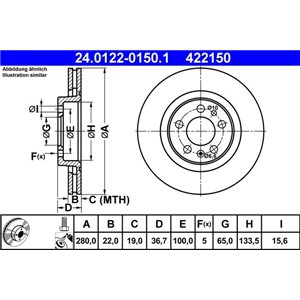 24.0122-0150.1 Тормозной диск ATE - Top1autovaruosad