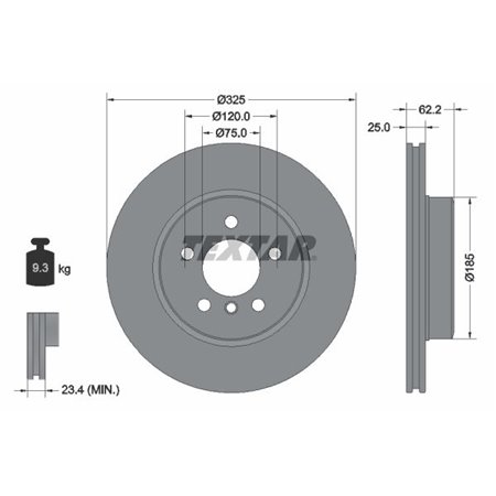 92141505 Brake Disc TEXTAR