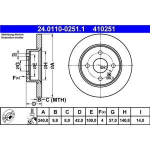 24.0110-0251.1 Brake Disc ATE - Top1autovaruosad