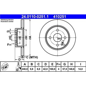24.0110-0251.1 Тормозной диск ATE - Top1autovaruosad