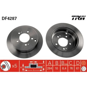 DF4287  Brake disc TRW 