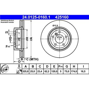 24.0125-0160.1 Тормозной диск ATE - Top1autovaruosad