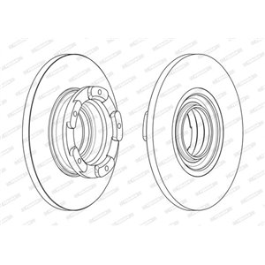 DDF2471  Brake disc FERODO 